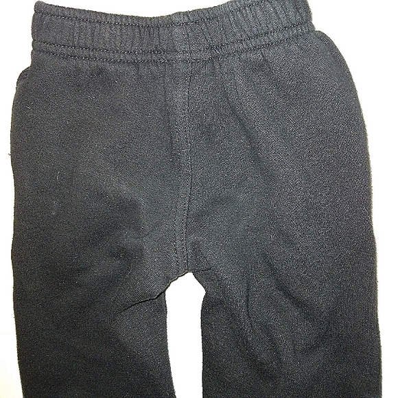 EUC Unisex NIKE Black warm Jogger pants with Large White Swoosh detail - Picture 4 of 12